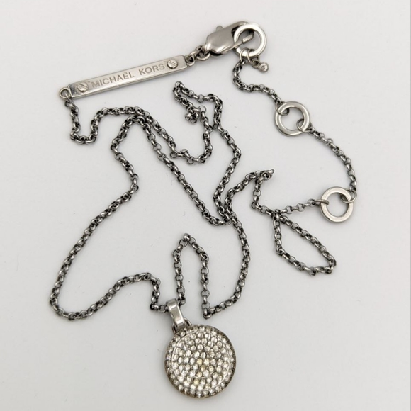 Michael Kors Brilliance Statement Necklace Silver Tone - Picture 2 of 15